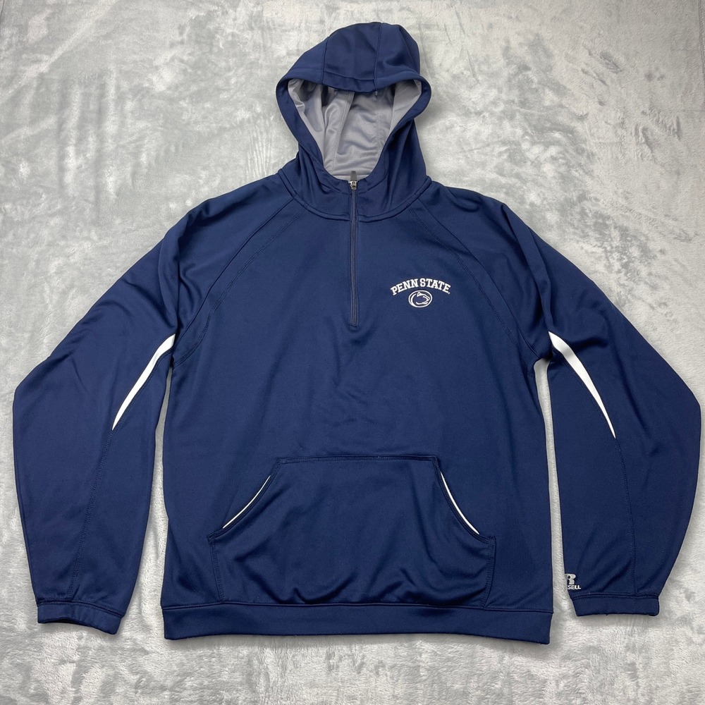 Penn State Nittany‎ Lions Russell Athletic Dri-Power Half Zip Hoodie Mens Large